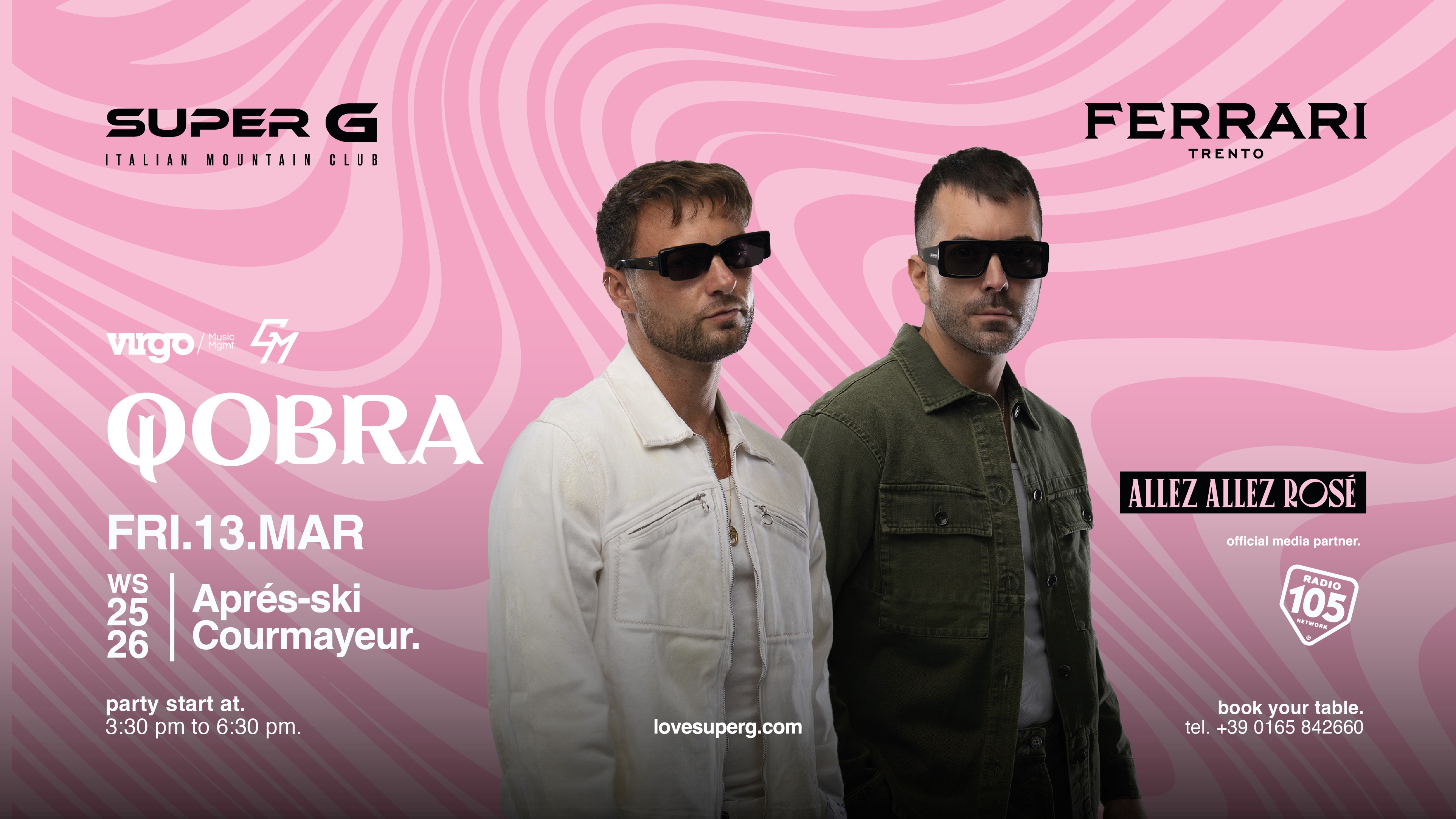 Official cover of the event ALLEZ ALLEZ ROSÉ presents QOBRA @Super G