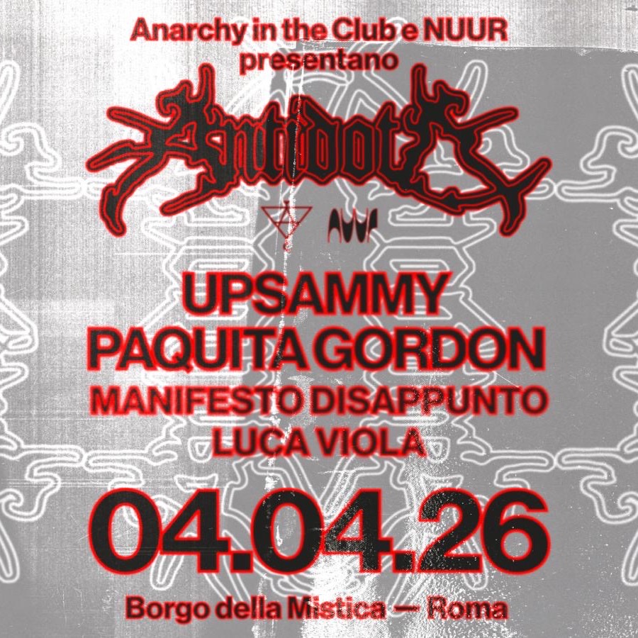 Offizielles Cover des Events ANTIDOTO IV w/ upsammy & Paquita Gordon