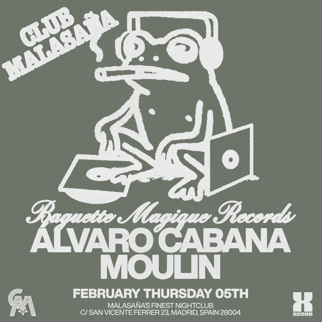 Cartaz oficial do evento Baguette Magique Records ft. Álvaro Cabana + Moulin