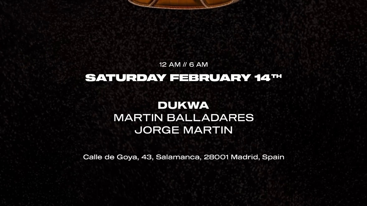 Cartaz oficial do evento BH MUSIC W/ DUKWA, MARTIN BALLADARES & JORGE MARTIN