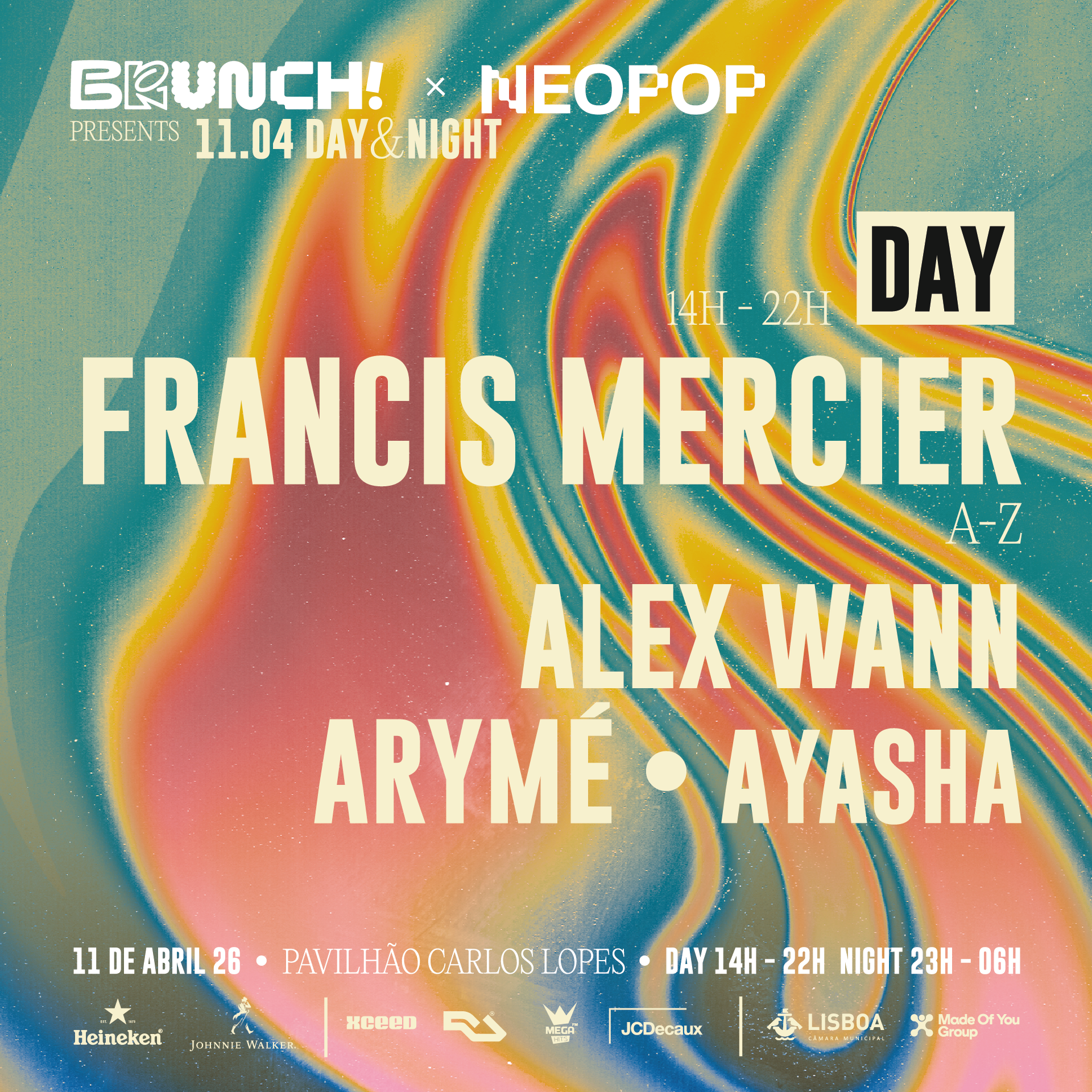 Cartel oficial del evento Brunch Electronik + NEOPOP BY DAY