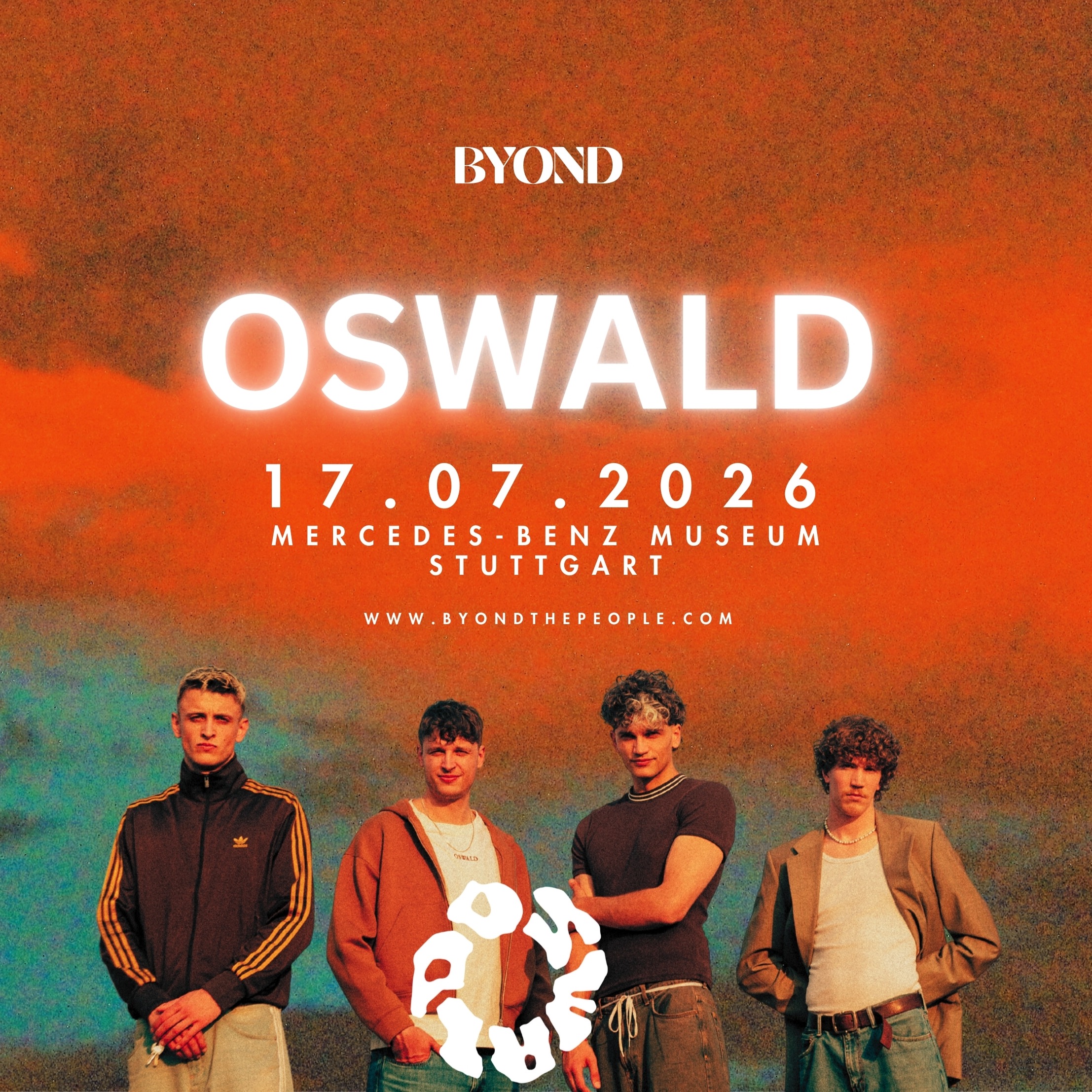 Cartel oficial del evento BYOND pres. OSWALD / OPEN-AIR-SHOW