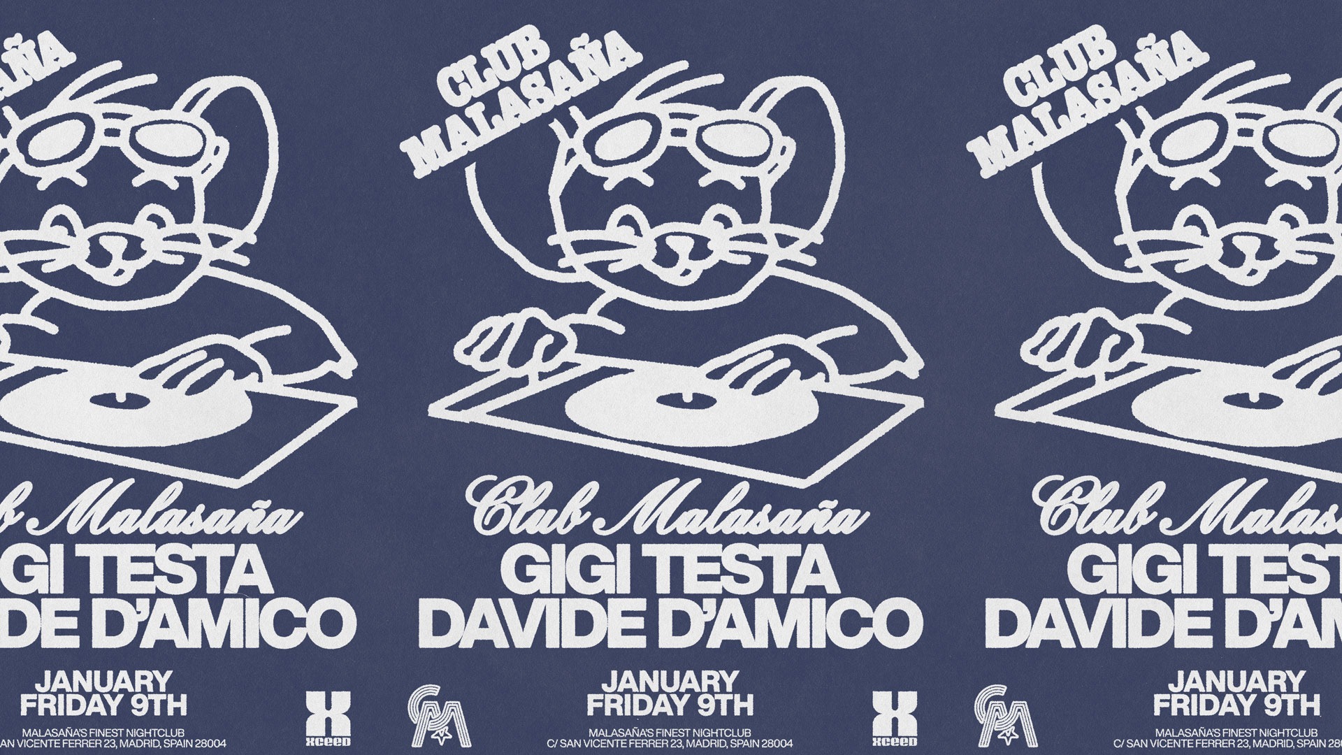 Cartaz oficial do evento Davide D'Amico invites Gigi Testa