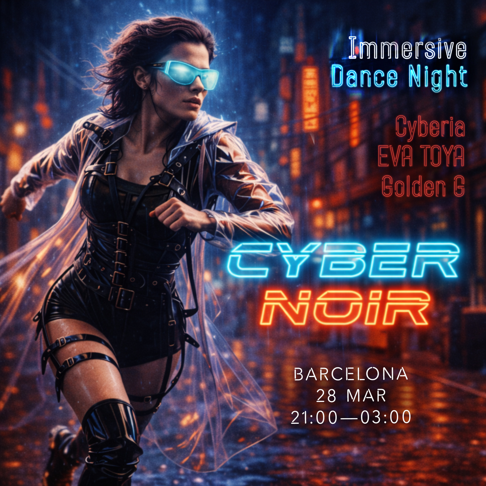 Copertina ufficiale dell'evento CYBER NOIR - A Immersive Dance Night with Live Performances