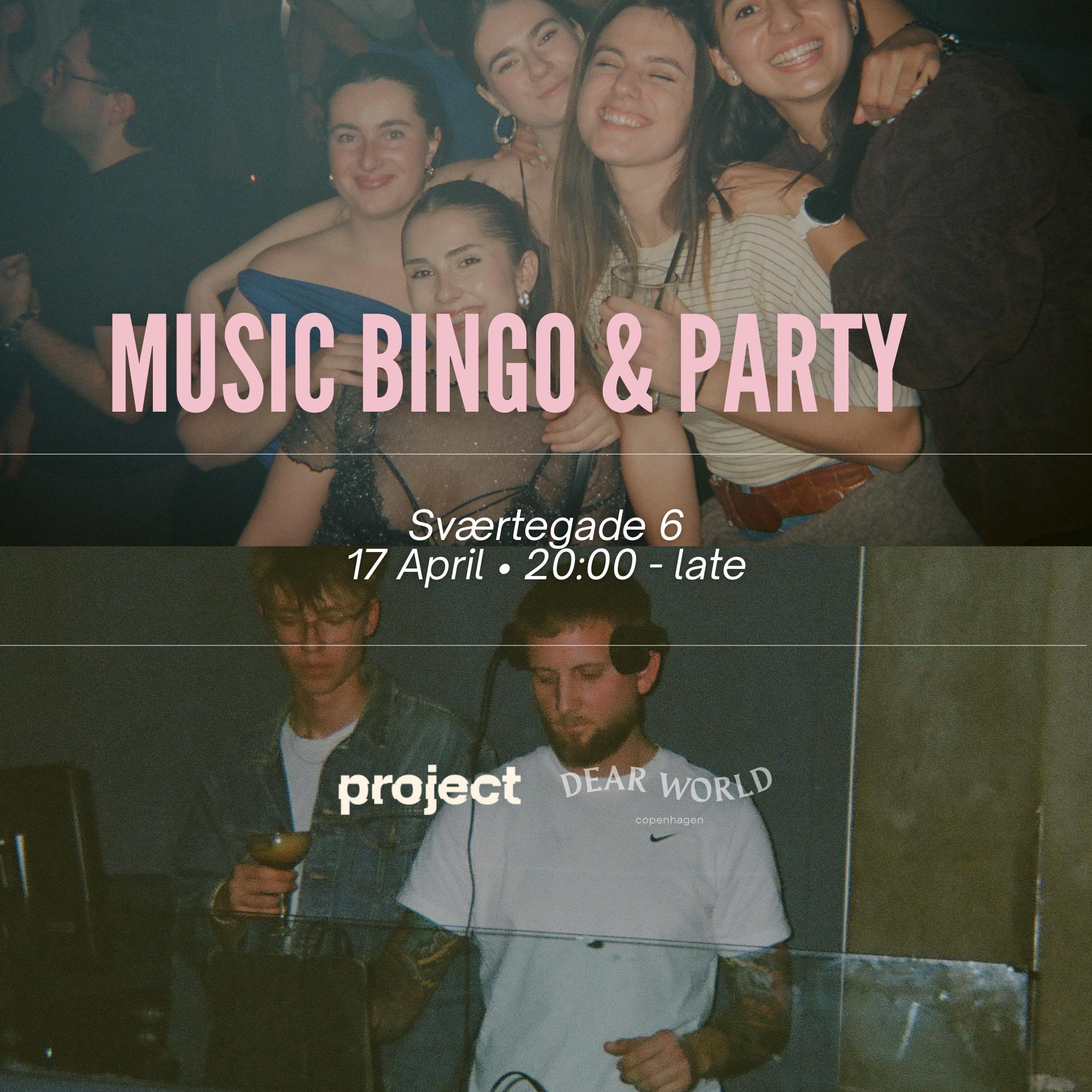 Copertina ufficiale dell'evento DEAR WORLD - music bingo & party
