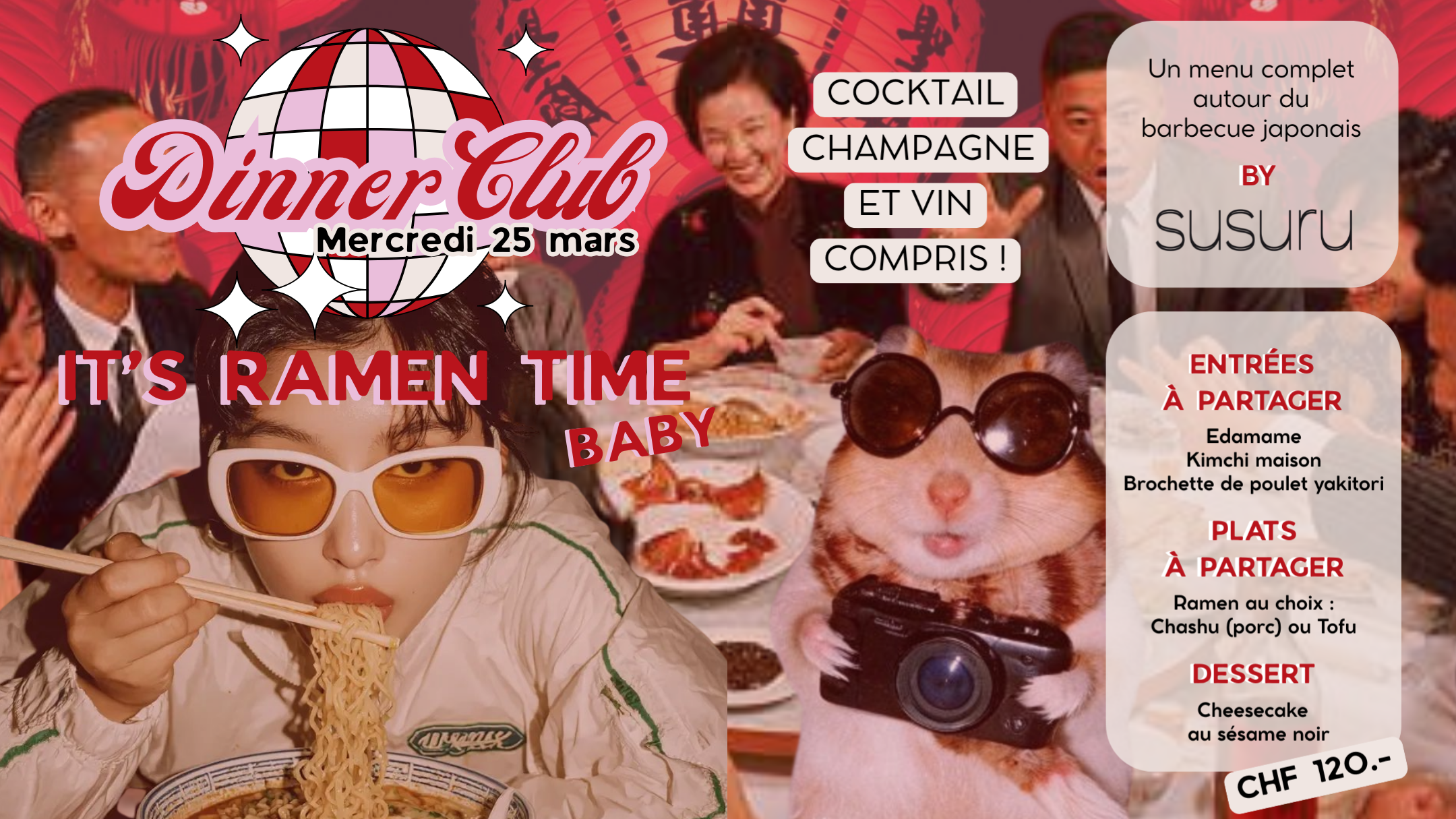 Cartaz oficial do evento Dinner Club - Dîner du mercredi qui s'encanaille (Ramen edition)