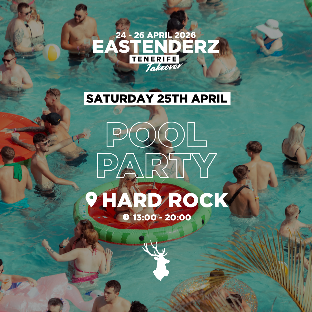 Cartaz oficial do evento Eastenderz Tenerife Pool Party: East End Dubs, Sidney Charles, L.P. Rhythm & more