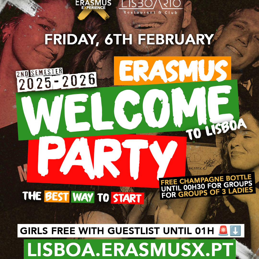 Cartel oficial del evento Erasmus Welcome Party