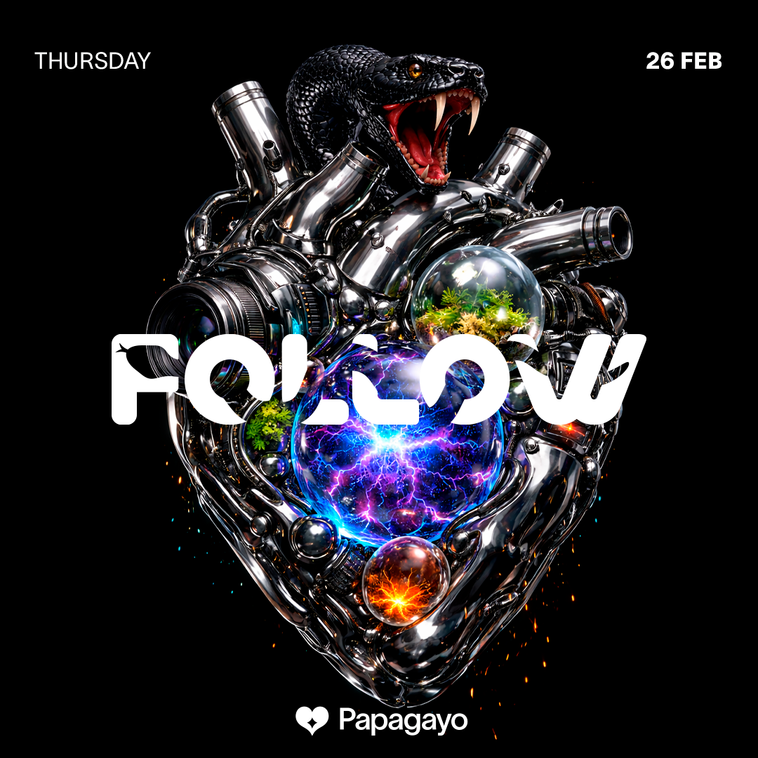 Cartel oficial del evento Follow · Thu. 26th February 2026 · Opening Week
