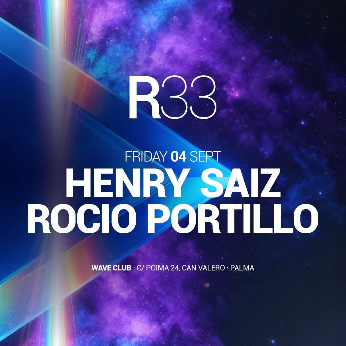 Cartaz oficial do evento HENRY SAIZ + ROCIO PORTILLO by R33