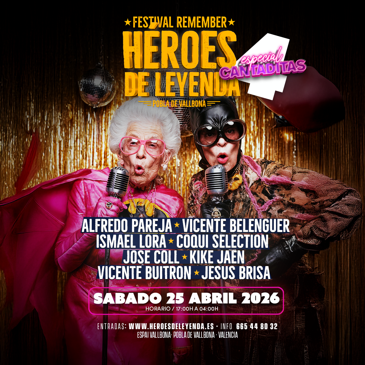 Cartaz oficial do evento Heroes de Leyenda 4 - Festival Remember