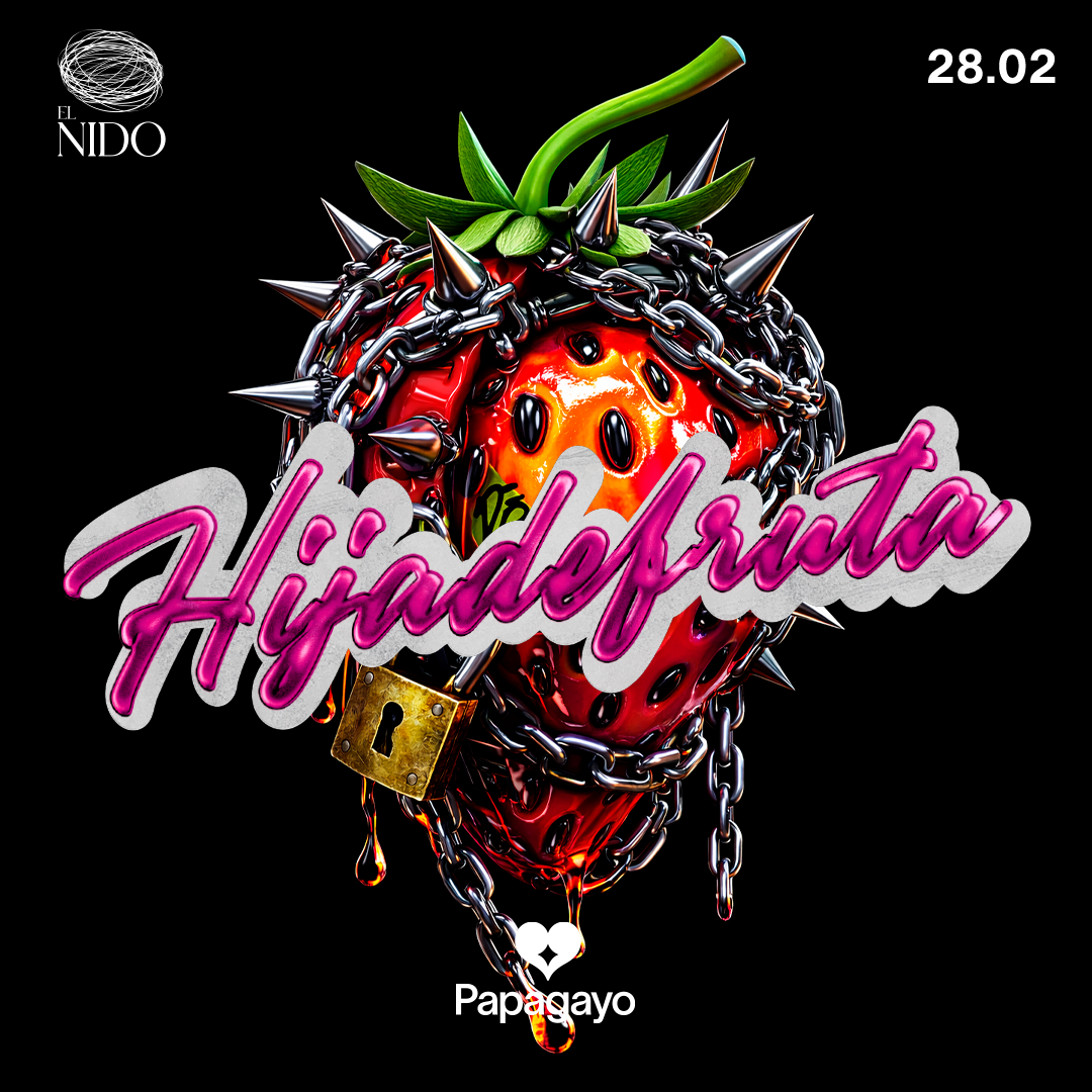 Cartel oficial del evento Hija De Fruta · Sala El Nido · Sáb. 28 de Febrero 2026