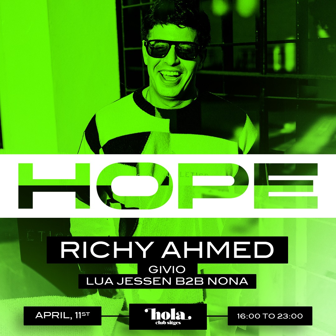 Cartaz oficial do evento HOPE Beach Party Opening 2026 w/ Richy Ahmed