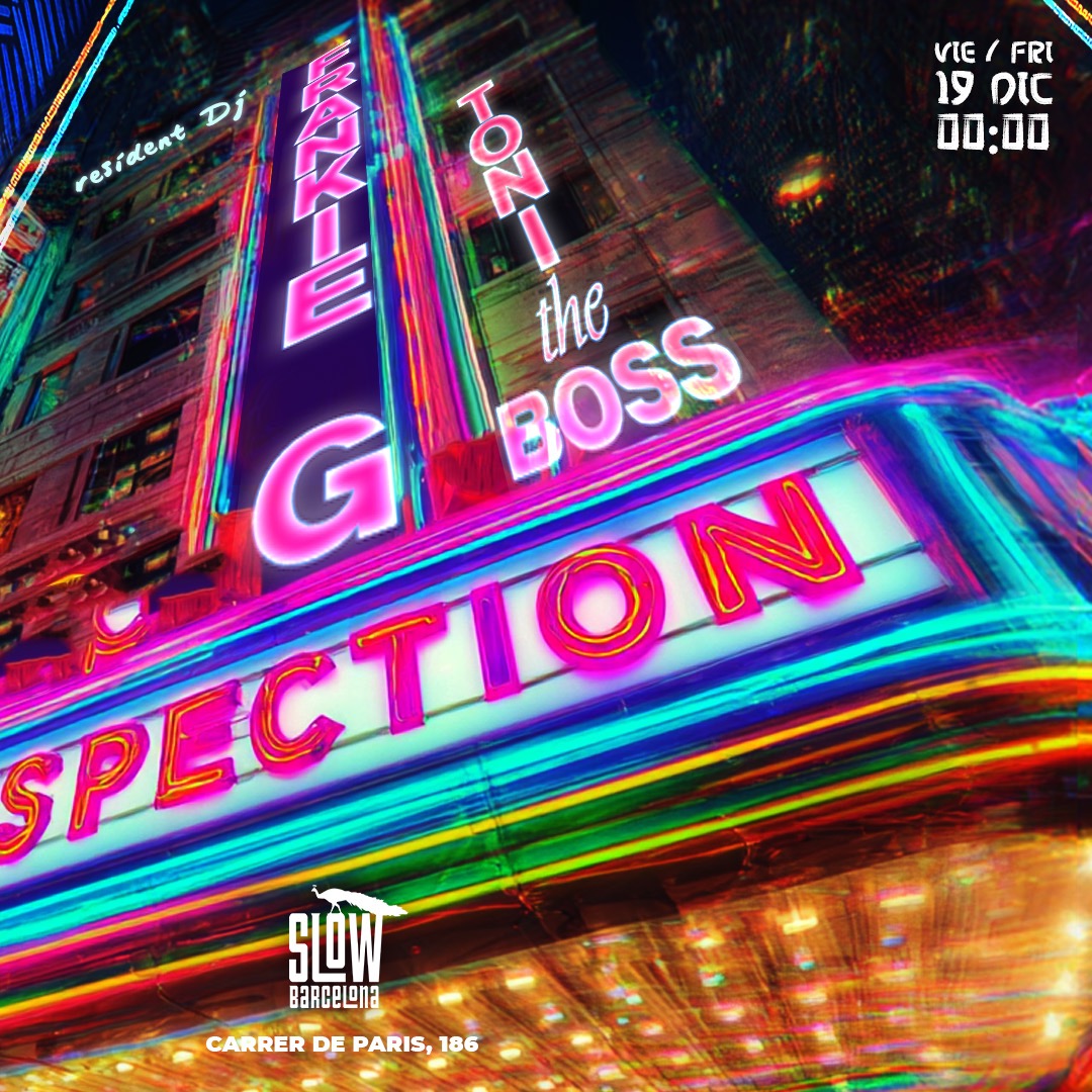 Cartel oficial del evento Introspection pres. Frankie G, Toni The Boss