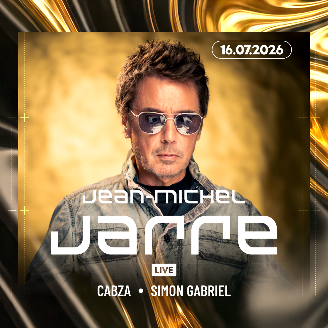 Cartaz oficial do evento JEAN MICHEL JARRE x PONEY CLUB 2026