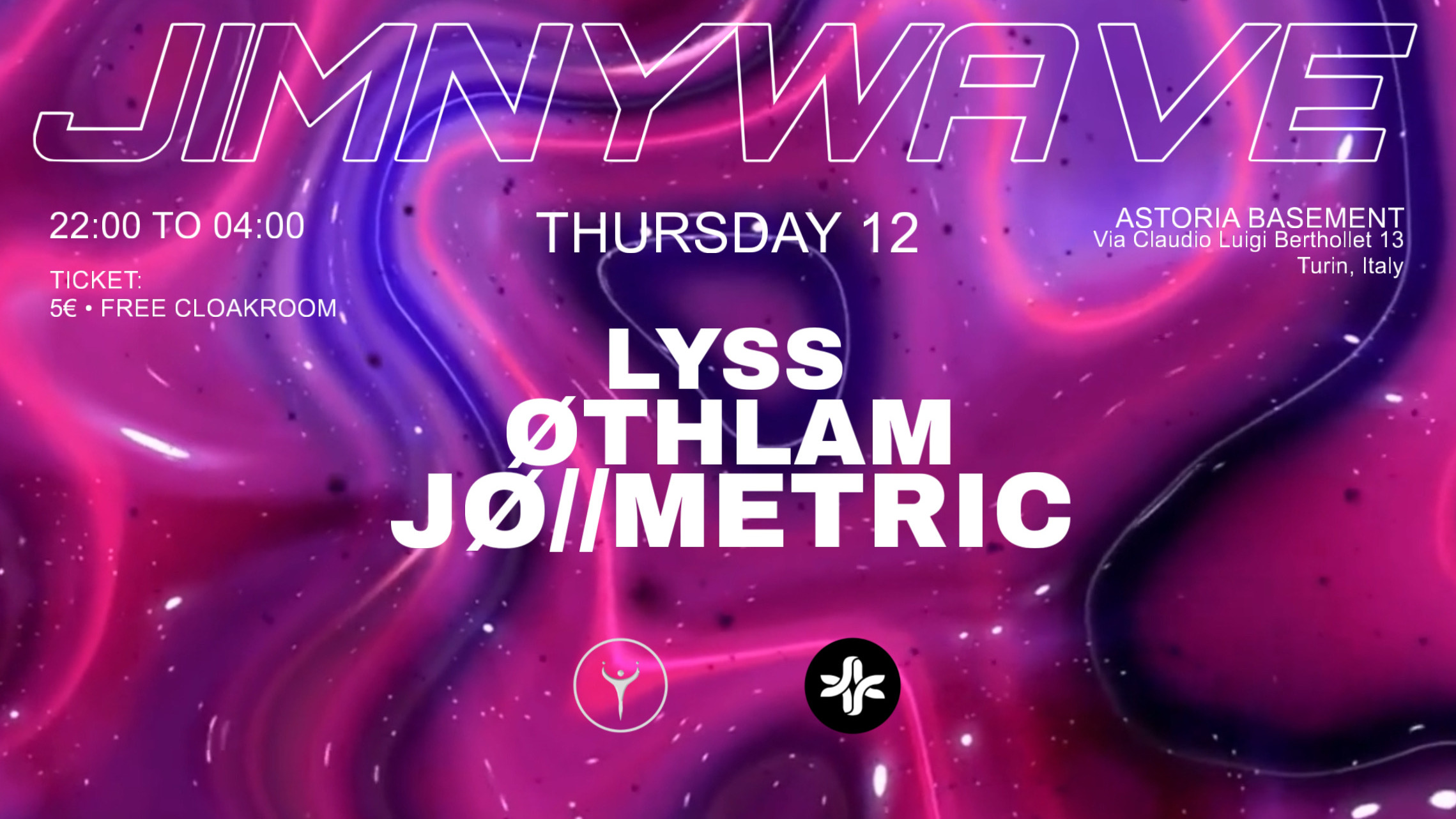 Official cover of the event JIMNY WAVE: LYSS, ØTHLAM, JØ//METRIC at Astoria