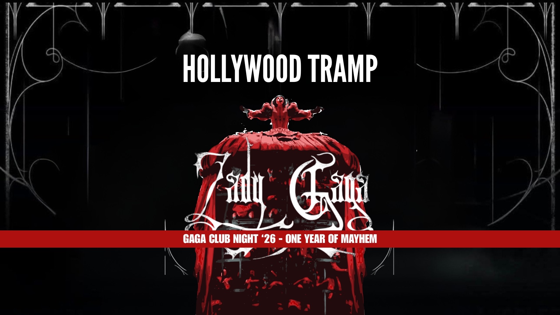 Cartaz oficial do evento Hollywood Tramp – Lady Gaga Club Night