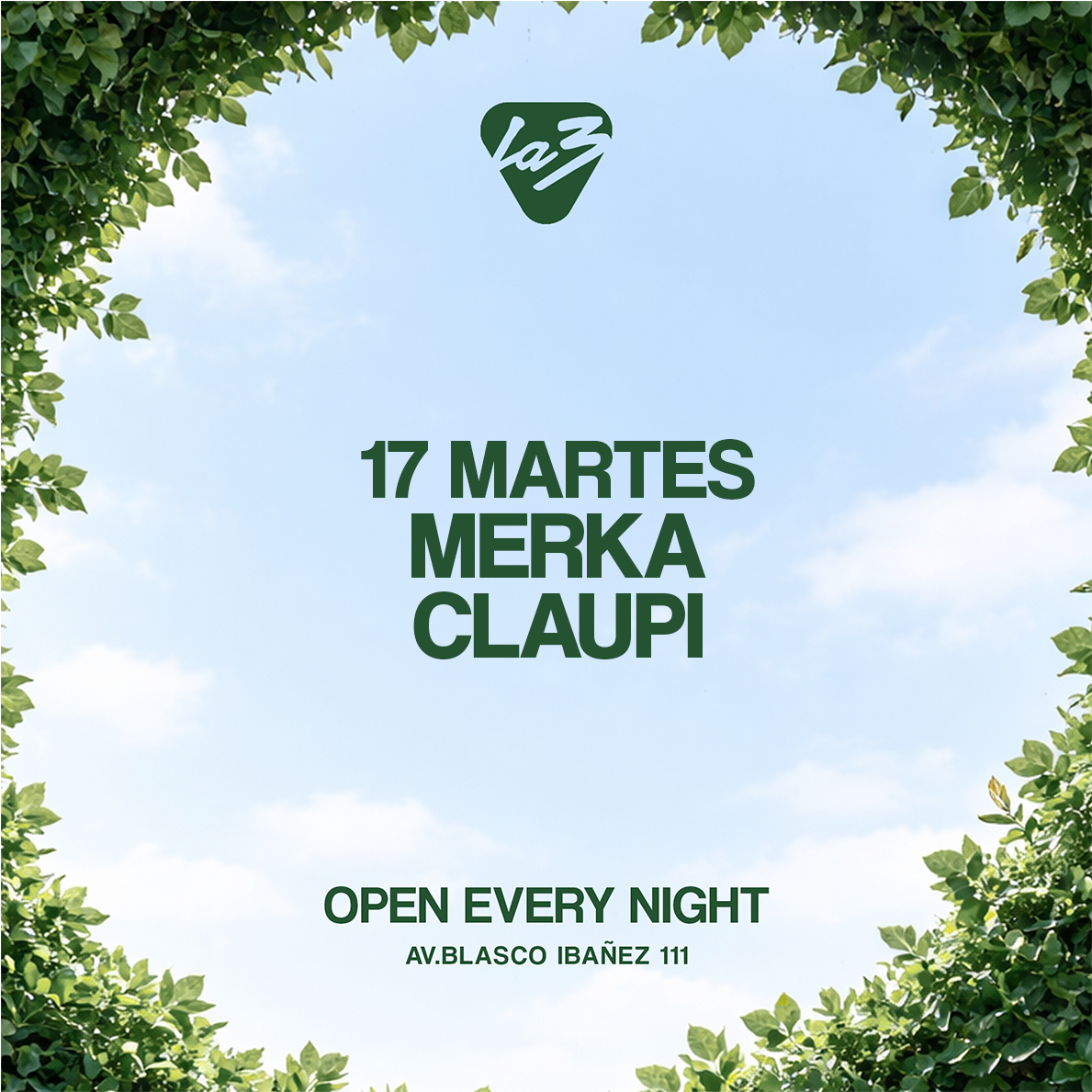 Cartel oficial del evento MARTES 17 | SEMANA DE FALLAS: MERKA + CLAUPI