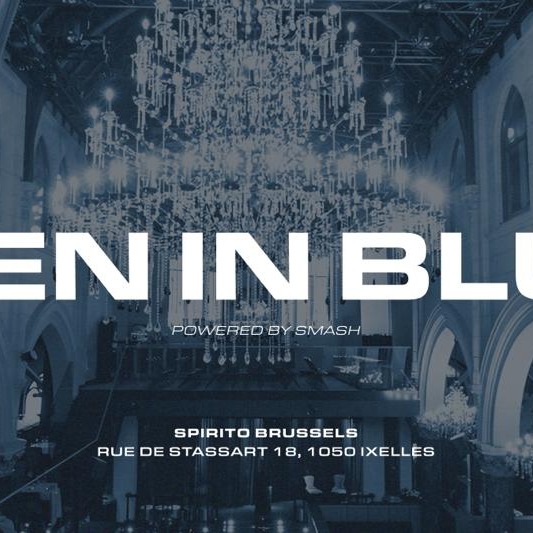 Cartel oficial del evento Men in blue - SMASH - Spirito - 13.03