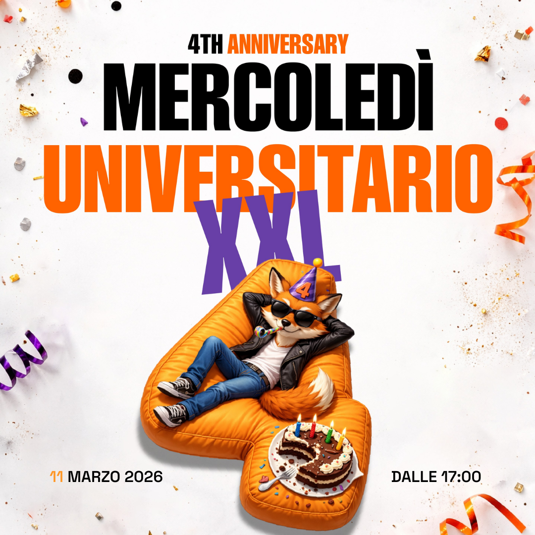 Official cover of the event Mercoledรฌ Universitario XXL: Birthday Party #4!