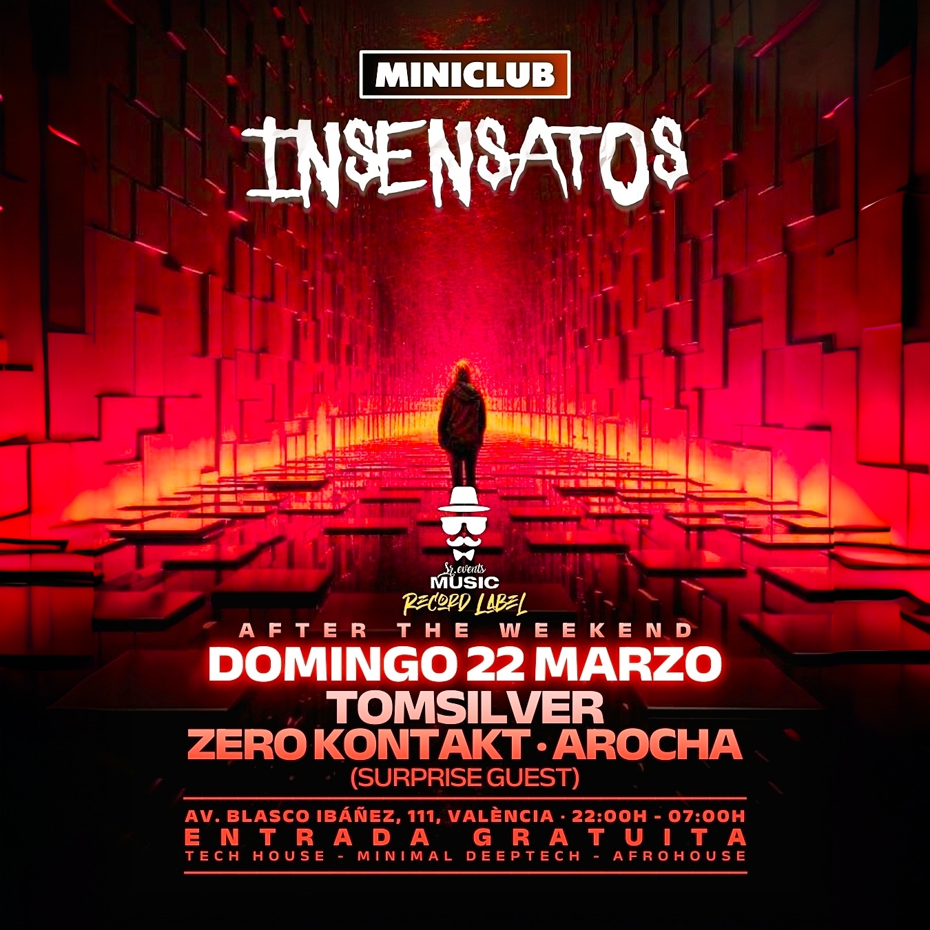 Official cover of the event MINICLUB: DOMINGO 22 INSENSATOS (AFTER THE WEEKEND) 22:00-7:30AM / FREE ENTRY ALL NIGHT