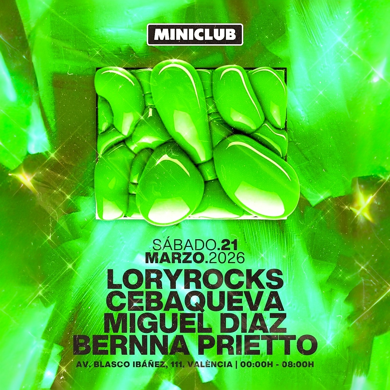 Official cover of the event MINICLUB: SÁBADO 21 - LORYROCKS | CEBAQUEVA | MIGUEL DIAZ | B.PRIETTO / FREE ENTRY BEFORE 01.00AM