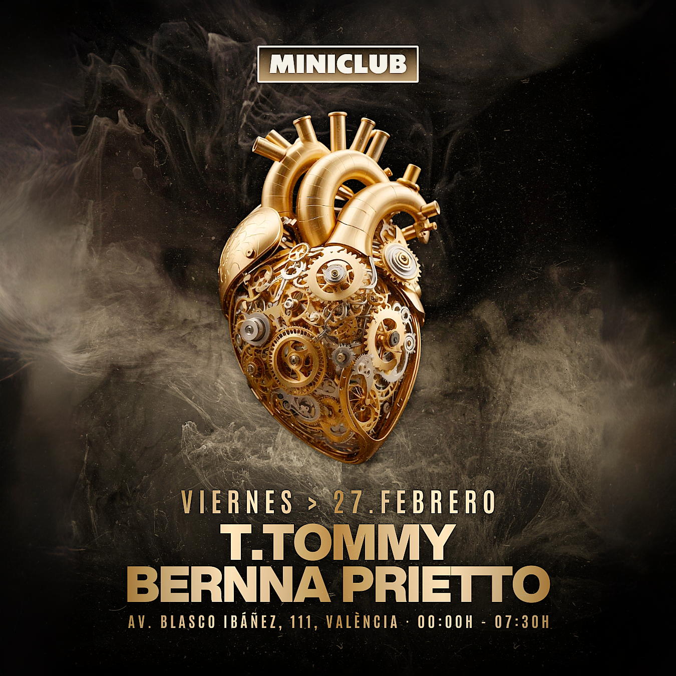 Cartel oficial del evento MINICLUB: VIERNES 27 TECH HOUSE SESSION / FREE ENTRY BEFORE 01.00AM