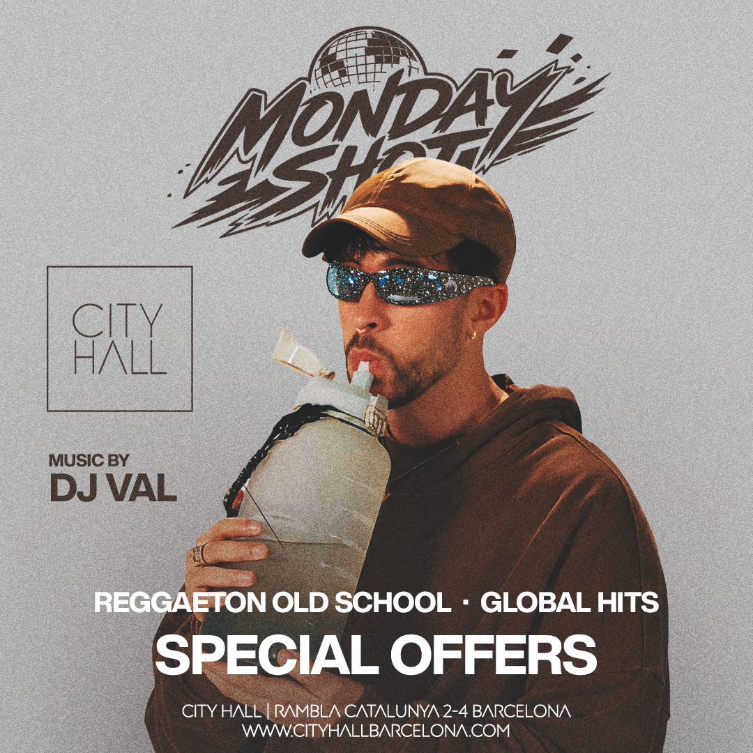 Cartaz oficial do evento Monday Shot reggaeton & hip-hop l last free