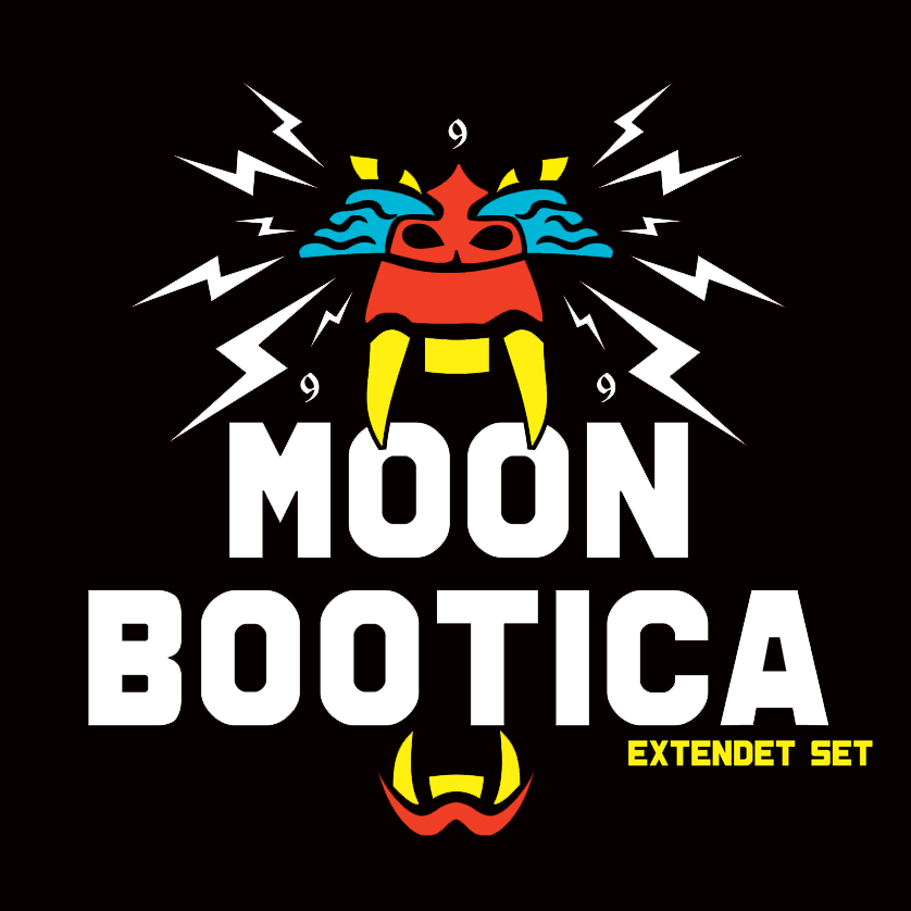 Cartel oficial del evento MOONBOOTICA w/ David Hasert & Lalena