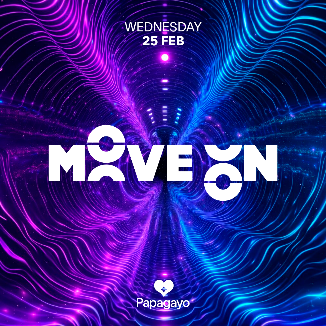 Cartaz oficial do evento Move On · Wed. 25th February 2026 · Opening Week