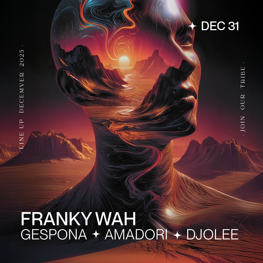 Cartaz oficial do evento NOM Pres: Franky Wah, Gespona, Amadori, Djolee