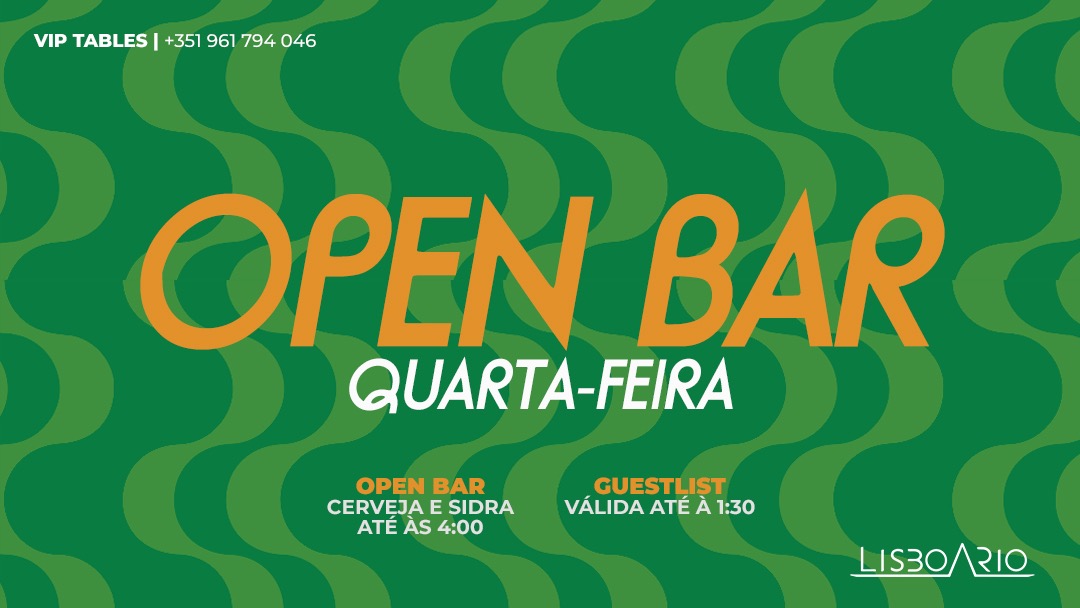 Cartaz oficial do evento OPEN BAR (Beer & Cider) & Baile Funk