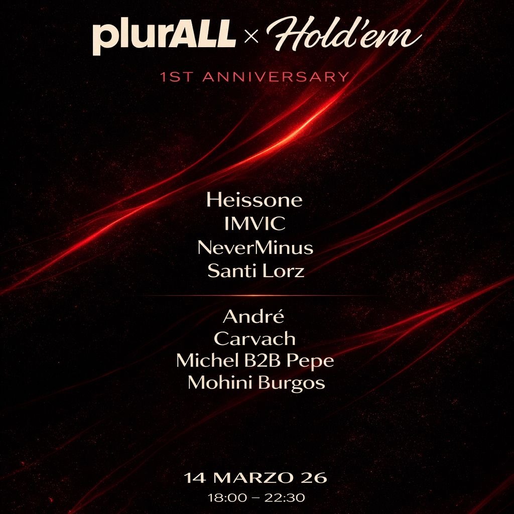 Cartaz oficial do evento plurALL x Hold'Em - 1st Anniversary