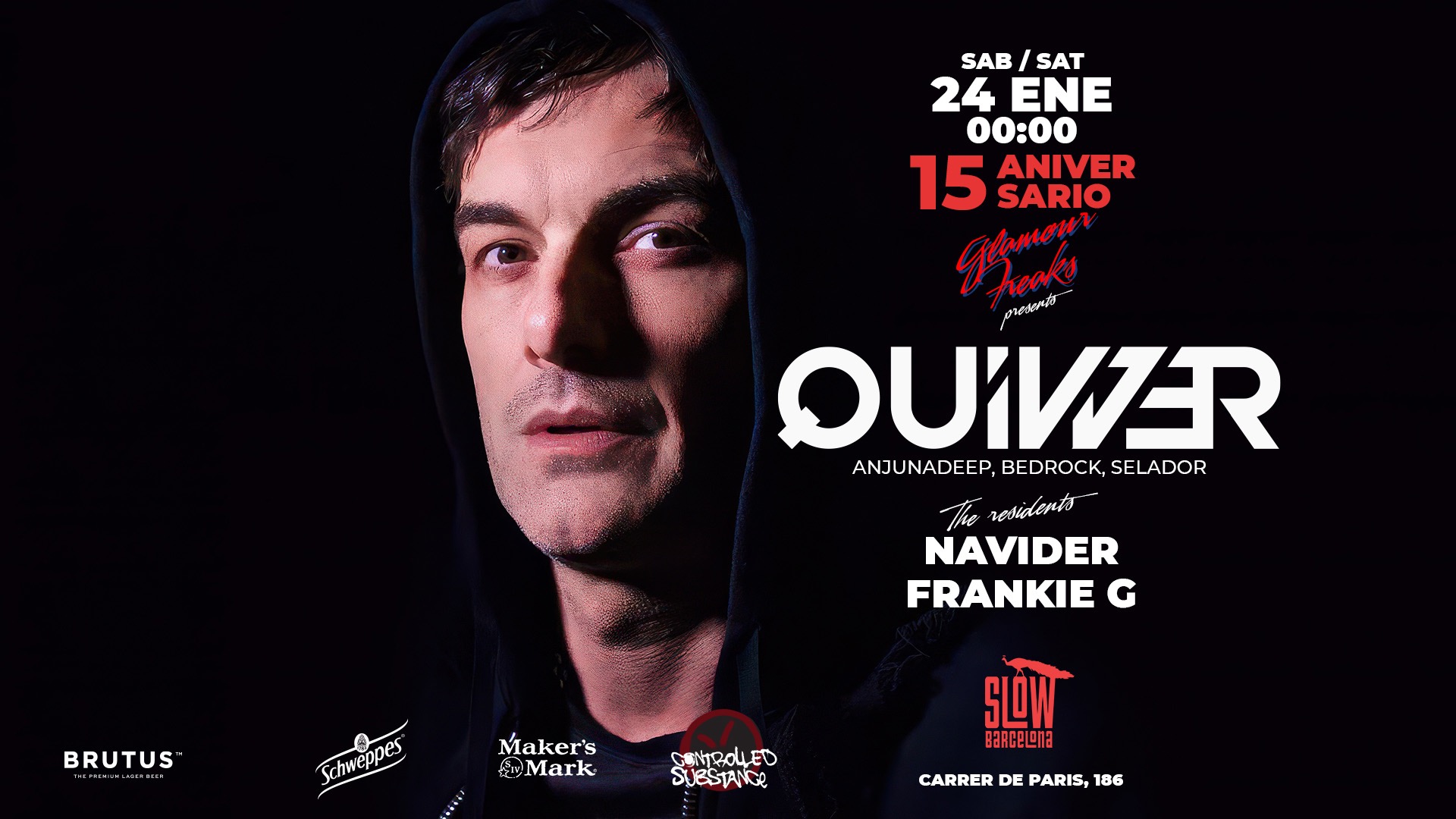 Cartel oficial del evento ★★★ QUIVVER at Slow Club | 15th Anniversary Night