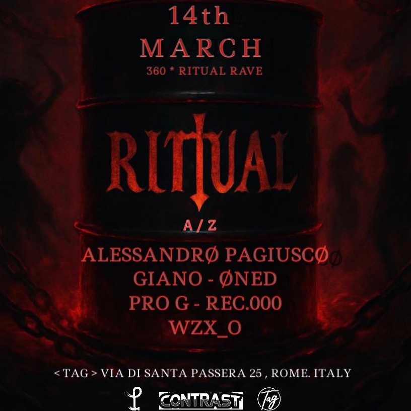 Official cover of the event RITUAL III Act. “SCREAM IN THE TUNNEL”