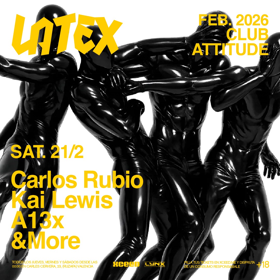 Cartaz oficial do evento S21/02 LATEX W/ ORACLE: CARLOS RUBIO + KAI LEWIS + A13X + &MORE
