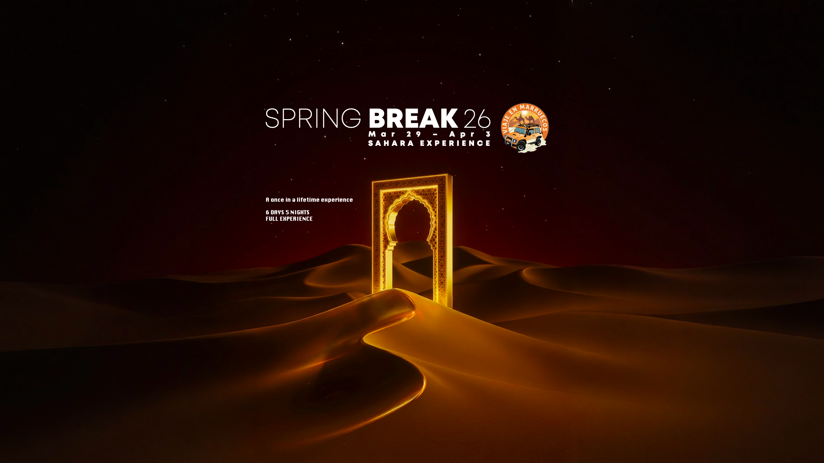 Cartel oficial del evento Spring Break 29 hasta 03 de Abril (MX)