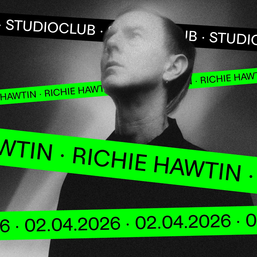 Cartel oficial del evento Studio Club Invites: RICHIE HAWTIN
