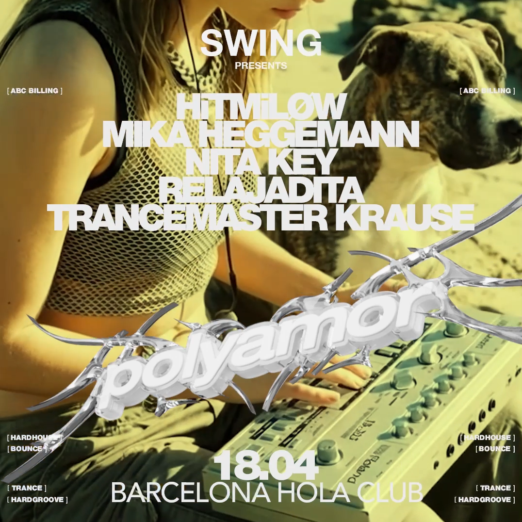 Cartel oficial del evento SWING x POLYAMOR (opening beach season)