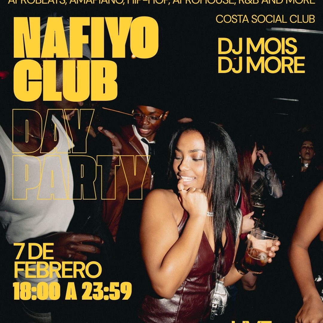 Cartaz oficial do evento Tardeo / Saturday 7th @ Costa Social Club / NAFIYO