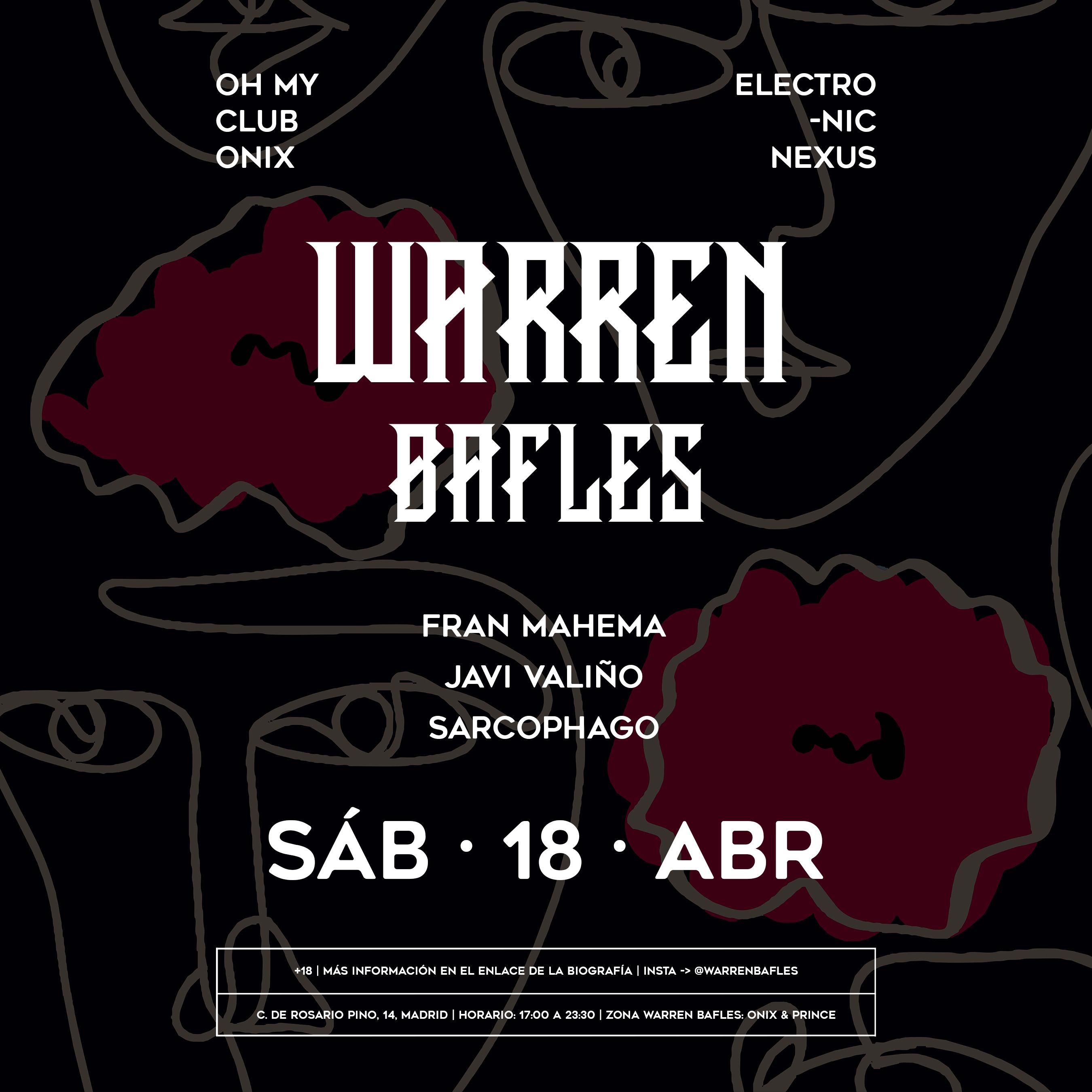 Officiële cover van het evenement Tardeo Warren Bafles @ Oh My Club (Sala ONIX)