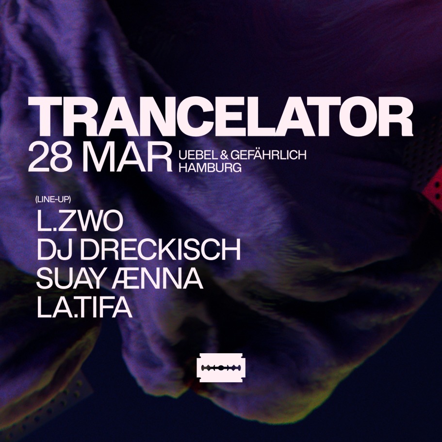 Cartaz oficial do evento Trancelator w/ L.Zwo & Dj Dreckisch