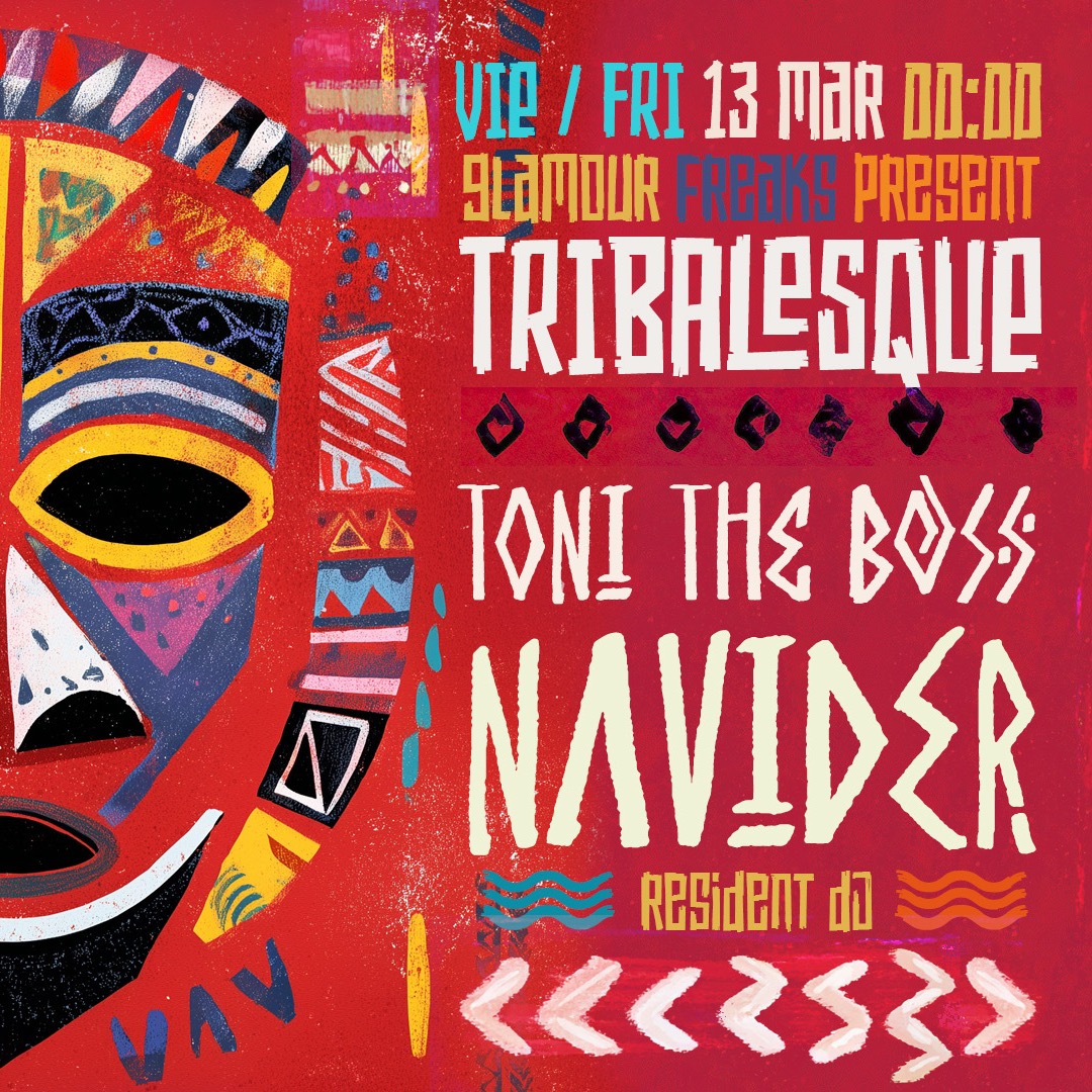 Cartel oficial del evento Tribalesque: Frankie G + Toni The Boss
