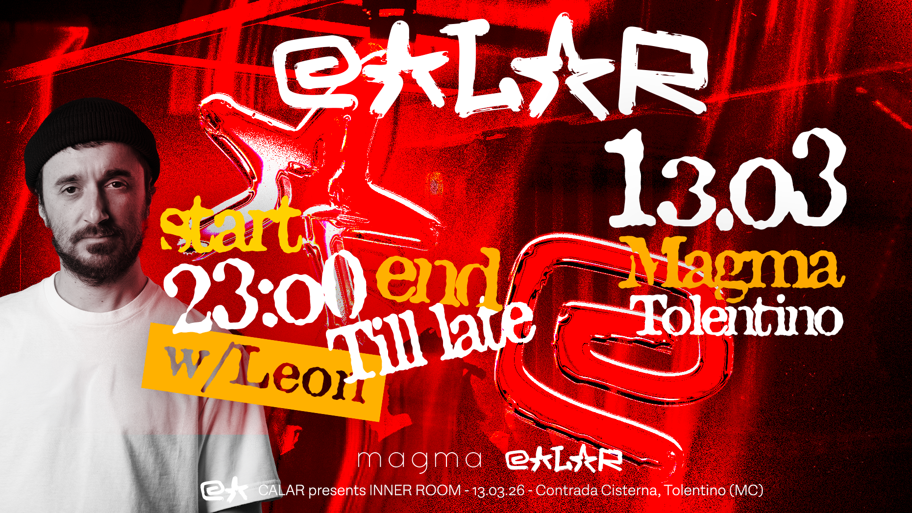 Official cover of the event VENERDÌ 13 MARZO - CALAR at MAGMA - with LEON