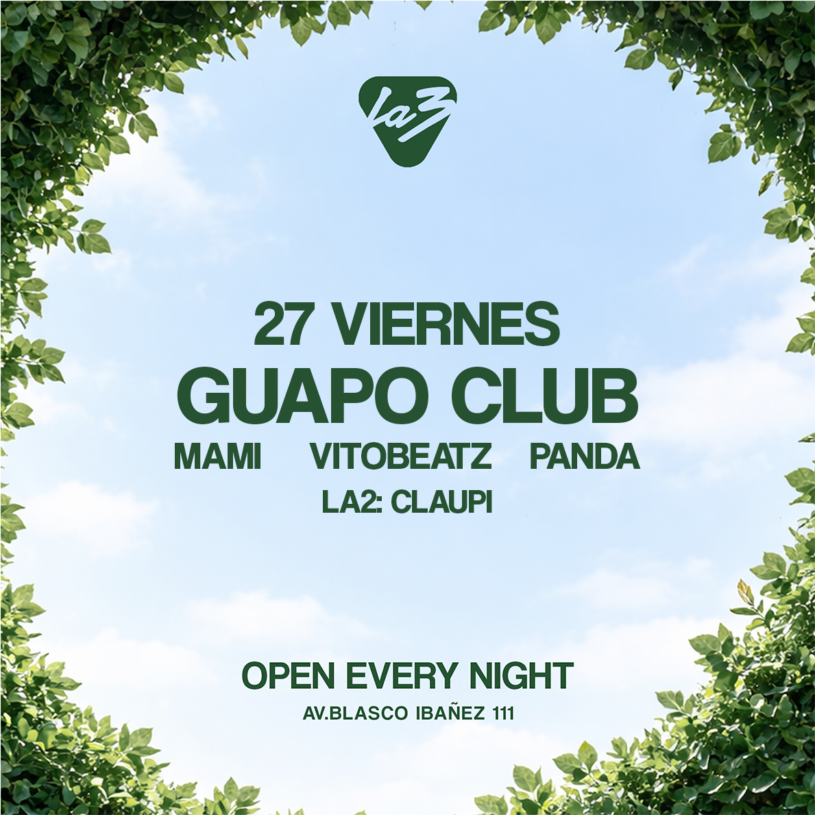 Official cover of the event VIERNES 27 | GUAPO CLUB CLASSICS: MAMI + PANDA + VITOBEATZ