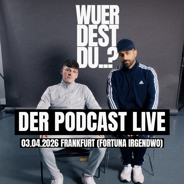 Cartel oficial del evento WÜRDEST DU? – Der Podcast Live mit Victor & Farzam