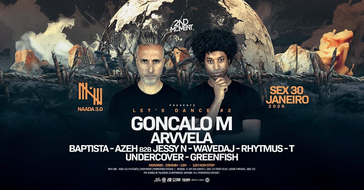 Cartaz oficial do evento Let's Dance II W/Gonçalo M & Arvvela & Guests - Naada 3.0