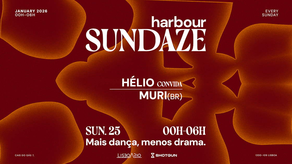 Cartaz oficial do evento Harbour Sundaze Hélio Convida Muri