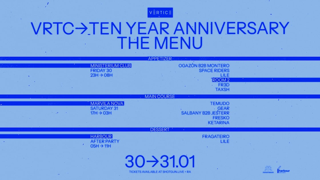 Official cover of the event Vértice 10th Anniversary - Appetizer